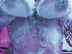 Hot chick washing her boobs in a foamy shower - Screenshot 5 of 16 - Tattoo Girl