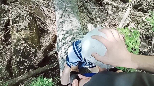 Sissy Femboy Sucks a Big Cock in Public