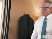 Preview 5 of FunSizeBoys - Hung muscle daddy tailor fucks funsize jock bareback