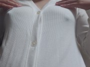 Preview 1 of 【個人撮影】素人OLがおっぱいを揺らしながら、乳首オナニーでイッちゃう/// Japanese Masturbation, Self-pleasure,Big boobs.