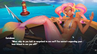 女孩落水无尽可爱游戏第 1 集 海滩上的性感美人鱼和救生员女孩