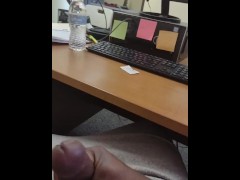 Almost caught jacking off in my office still got off