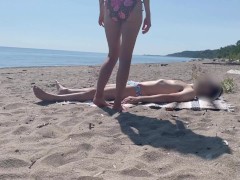 Video Husband Shares and Films Wife Fucking Friend on Public Beach / Amateur Hotwife