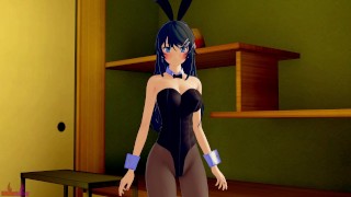 Senpai Mai Sakurajima A Bunny Girl Gets Wet In 3D