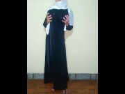 Busty Chechen Girl in Hijab Gets Fun and Bursts a Balloons with ...