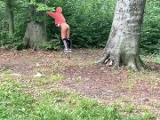 Preview 3 of Рискованный секс в лесу.Русская отдалась в лесу!!!