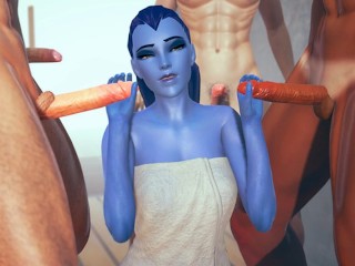 [OVERWATCH] Widowmaker Gangbanged Na Sauna 3D Hentai