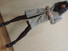 Video Sexy Asian Sissy Ponyboy In Super Black Lingerie Showing of And Posing Like a Secretary