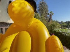 Banksie Ducking Around w/ a Big Inflatable Duck - Screenshot 13 of 16 - Fetish