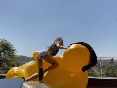 Banksie Ducking Around w/ a Big Inflatable Duck - Screenshot 3 of 16 - Fetish