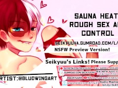 My Hero Academia SAUNA HEAT - ROUGH SEX w/ T*DOROKI!! (fem pronouns ver.) art:bludwingart