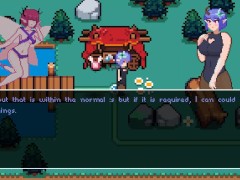 Doki Doki Tri-line [Hentai NSFW game] Ep.1 Succubus catfight tear their clothes while fighting