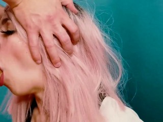 Fucked my mouth hard and rough - I swallowed every dropof cum