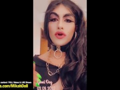 Video Arab Sissy Crossdresser MIKAH sucks her BIGGEST BBC Daddy Cock at Hotel Room - Sexy CD BJ