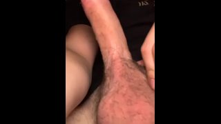 Strocking my dick in blowjob perspective 
