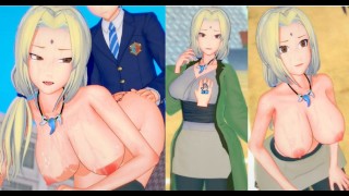 [Hentai Game Koikatsu! ]Have sex with Big tits Naruto Tsunade.3DCG Erotic Anime Video.