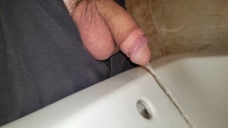 Peeing in Sink at Work