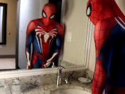 Preview 4 of spiderman insomniac hotel jerk off and cum