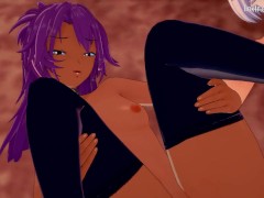 Pyra gives blindfold Mythra a hand in rimming guys and a petite brown semen demon