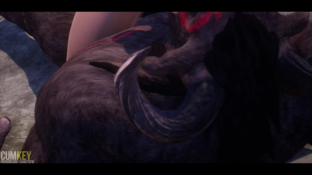 Minotaur vs Horny Girl | Big Cock Monster | 3D Porn Wild Life