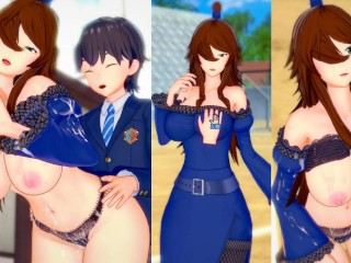 [无尽游戏 Koikatsu ！ ] 与 Naruto 发生性关系 大山雀 Mei Terumi。 3DCG 色情动漫视频。