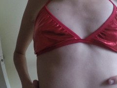 shiny micro bikini