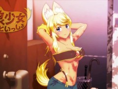 Video Sweet furry girl welcomes you home with a blowjob ready to fuck [Wolf Girl With You] / Hentai game