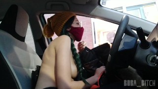 Boba_Bitch's REAL Topless Drive Through Public Nudity ENF