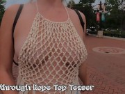 Preview 1 of GoPro captures great reactions when I wear my see thru top out in public🔥