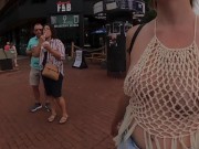 Preview 2 of GoPro captures great reactions when I wear my see thru top out in public🔥