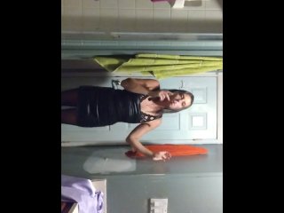 Smoking teaser with fishnets