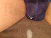 Preview 2 of Flaccid Cock Drips Loads of Cum Through Underwear