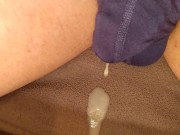 Preview 4 of Flaccid Cock Drips Loads of Cum Through Underwear