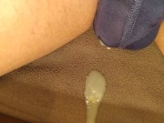 Preview 5 of Flaccid Cock Drips Loads of Cum Through Underwear