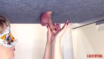Mistress explores and plays with the foreskin and urethra of a EasyCBTGirl