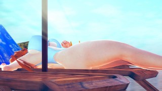 League of Legends Miss Fortune's vakantie op het strand 3D HENTAI