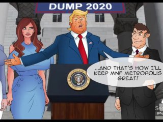 ivana trump, big boobs, white house, cartoon