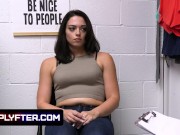 Preview 4 of Security Officer Catch And Suspend Cute Ass Shoplyfter And Disciplines Her With A Deepthroat
