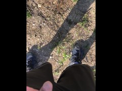 I desperately had to go pee so bad near a quad trail in the open but it felt so damn good coming out