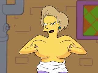 Simpsons - Burns Mansion - Deel 22 Edna Boob Dansen En Geheime Posters Door LoveSkySanX