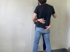 Video Husband Films Hotwife Fucking Friend in Public Stairwell / Public Creampie