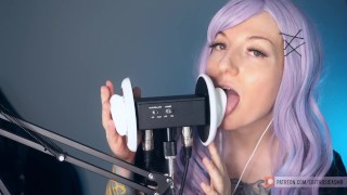 SFW ASMR Ear Eating Nibbling Tingly Trigger Sounds Safe For Work 3Dio Mic Licking