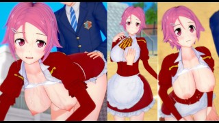 [Hentai Game Koikatsu! ]Have sex with Big tits SAO Shinozaki Rika.3DCG Erotic Anime Video.