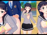 [Hentai Game Koikatsu! ]Have sex with Big tits SAO Kirigaya Suguha.3DCG Erotic Anime Video.