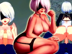 2B from Nier Automata Fucks You for her First Time in POV Uncensored 3d Hentai