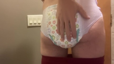 Big accident in my pullups diaper 