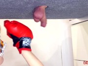 Preview 5 of Mistress boxing in her slave balls EasyCBTGirl