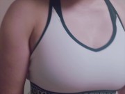 Preview 3 of I masturbated from the top of my sportswear.Nipple,Big boobs