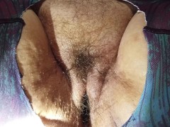 A look inside a tight puffy hairy vagina all the way to the cervix (VERY LOUD MOANING).