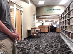 JERKING OFF IN PUBLIC LIBRARY AND CUMMING IN A BOOK PREVIEW